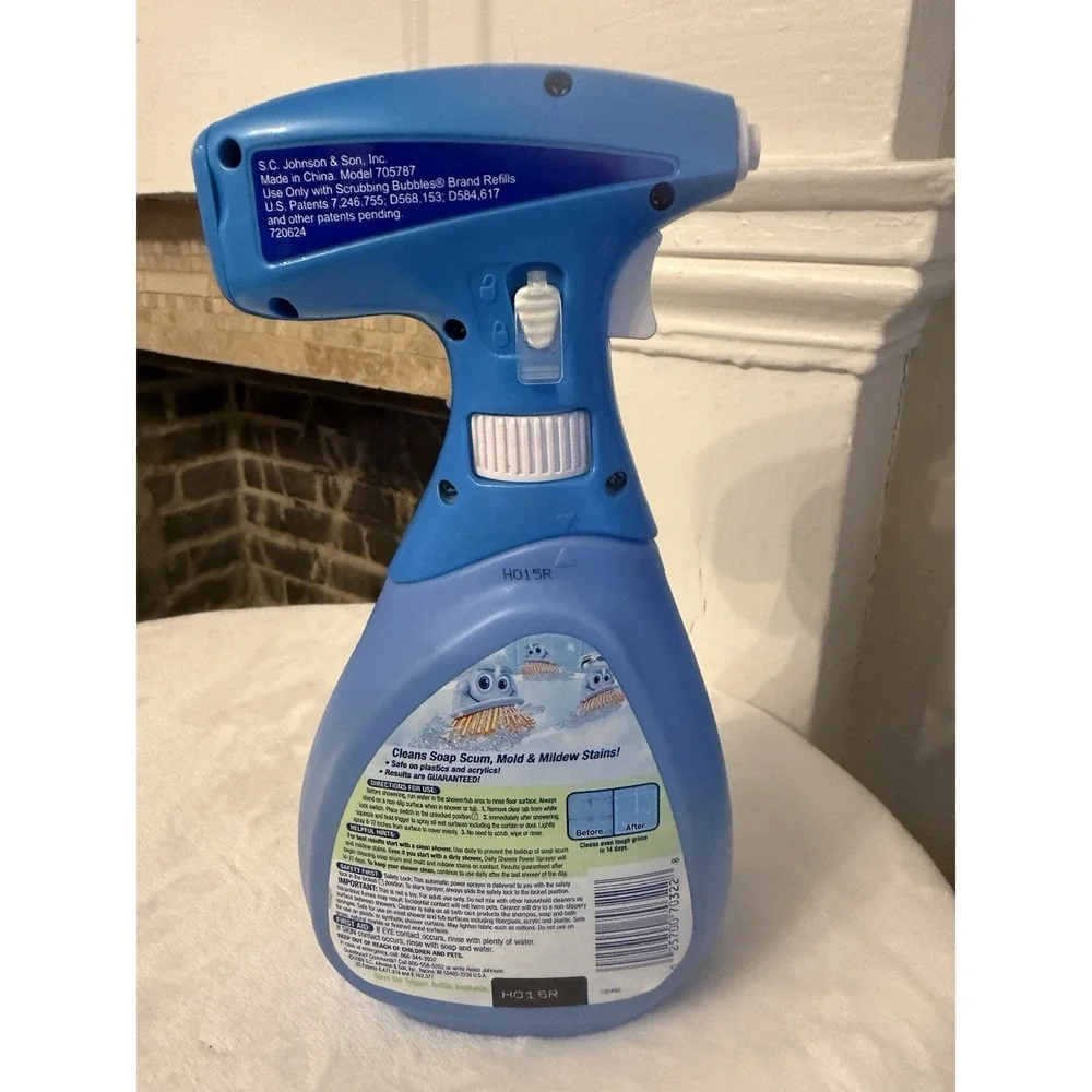 1 Scrubbing Bubbles Daily Shower‎ Power Sprayer Cleaner Discontinued Bath Blue